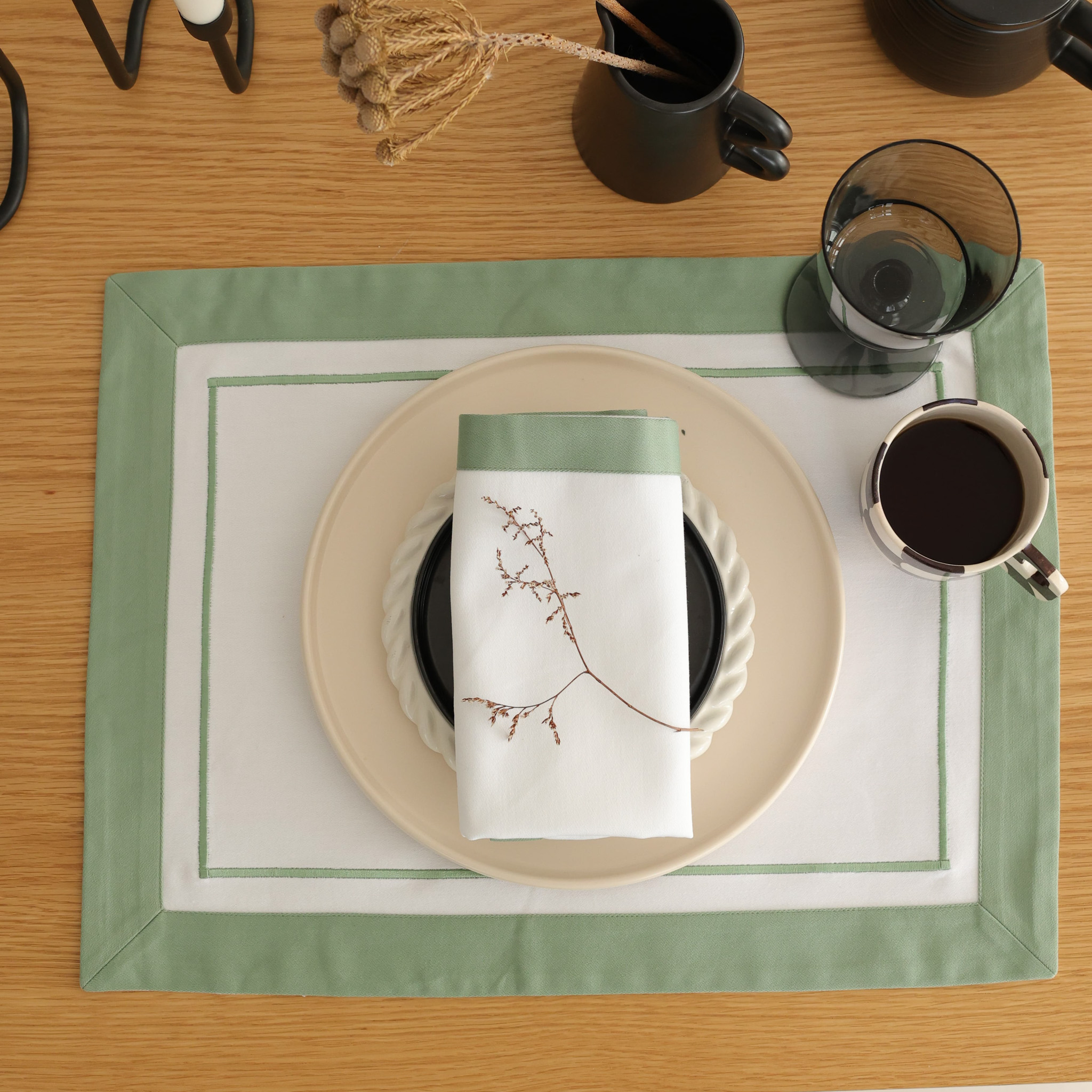 Mint Placemat & Napkin 